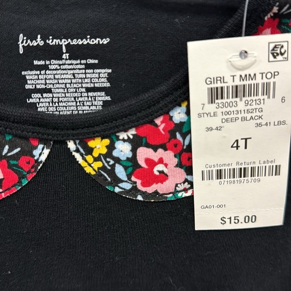 New Toddler Girls Ditsy Daisy Tunic, Created for Macy's - Picture 3 of 5